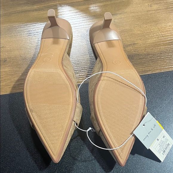 A New Day Brown Mules with Gold Accent - Picture 5 of 5